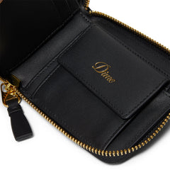 Dime Cursive Zip Wallet (Black)