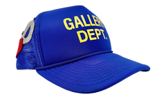 Logo Trucker Hat (4 G Patch Custom) "Blue Yellow" Qw