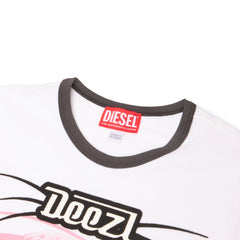 Diesel T-shirts T-UNCUTIES-LONG-R13 (White)