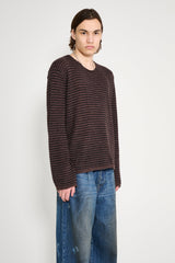 Our Legacy Rigid Popover Dirt Stripe Fuzzy Alpaca
