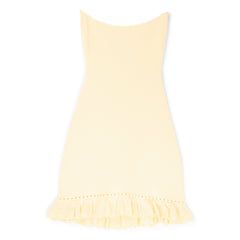 Danielle Guizio Crochet Halter Mini Dress (Honey butter)