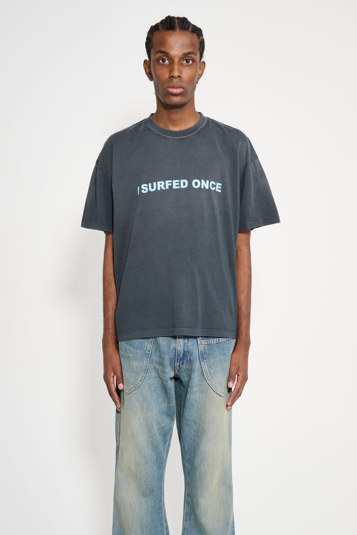 Stockholm Surfboard Club Glitter Printed T-Shirt Black