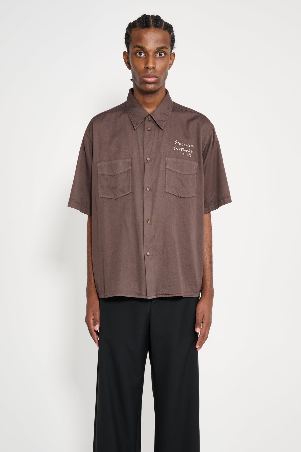 Stockholm Surfboard Club Short Sleeve Shirt Hickory