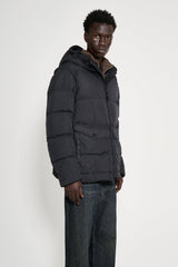 Stone Island Crinkle Reps NY Hooded Down Jacket Black