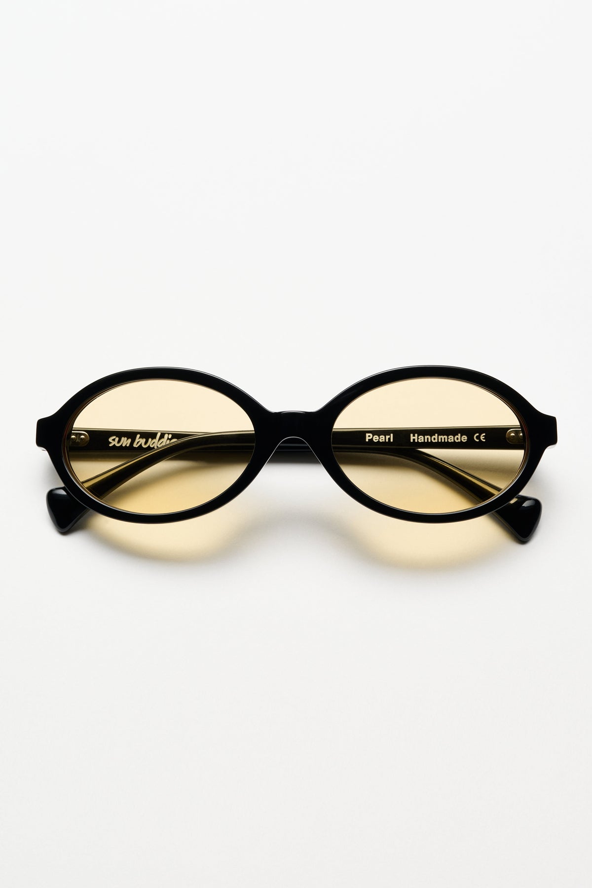 Sun Buddies Pearl Black With Yellow Lens
