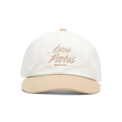 AMI Bicolor AMI Paris Cap (Beige taupe/Blanc creme)