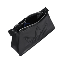 adidas Polyurethane Outline Trefoil Shoulder Bag - Black