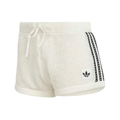 adidas Womens Knitted Crochet Short - Off White