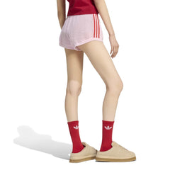 adidas Womens Knitted Crochet Short - Pink / Red