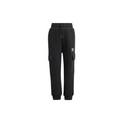 adidas Childrens Hoodie FZ Cargo Tracksuit - Black