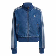 adidas Womans Denim Track Top - Blue