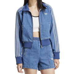 adidas Womans Denim Track Top - Indigo Denim