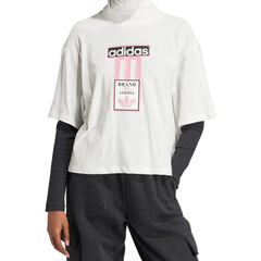 adidas Womens Adibreak Graphic Logo Tee - Cloud White