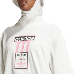 adidas Womens Adibreak Graphic Logo Tee - Cloud White