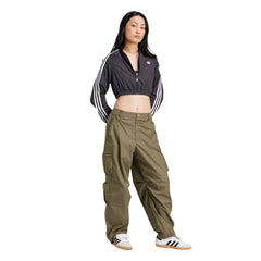 adidas Womens adicolor Teamgeist Cropped Track Top - Black / White