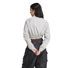 adidas Womens adicolor Teamgeist Cropped Track Top - Grey Two / White