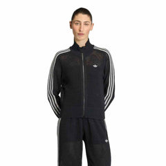 adidas Womens Kitted Crochet Track Top - Black