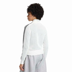 adidas Womens Kitted Crochet Track Top - Off White
