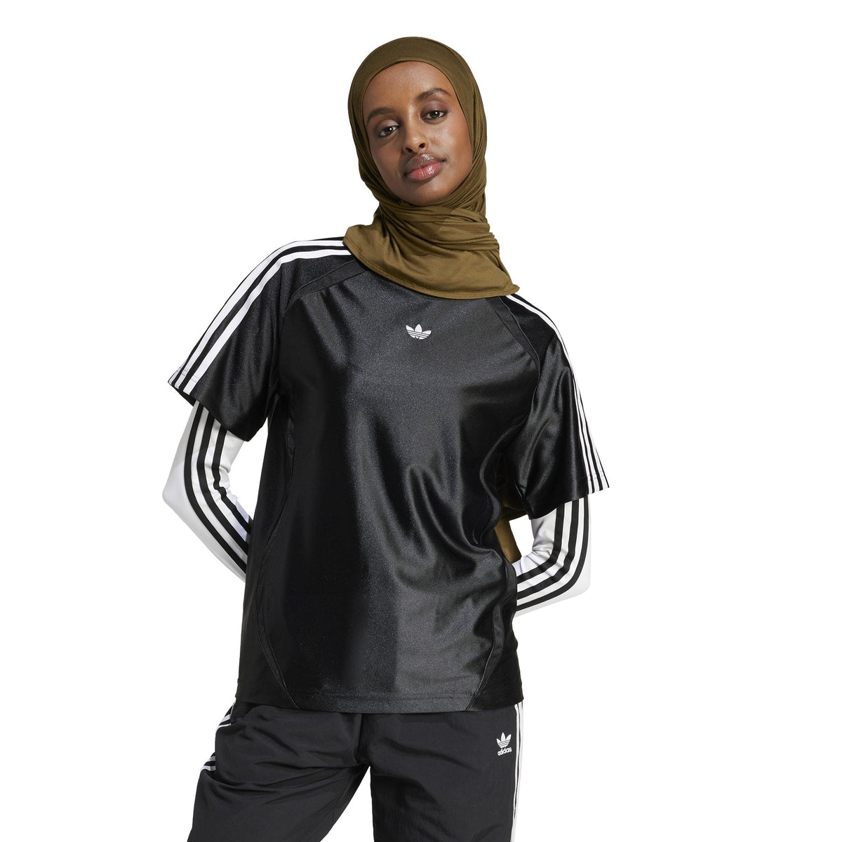 adidas Womens Teamgeist Tee - Black / White