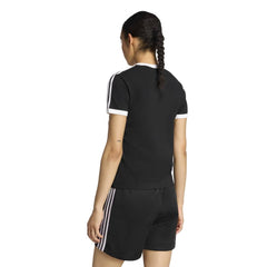 adidas Womens 3-Stripes Slim Tee - Black