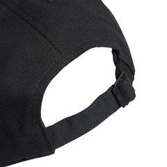 adidas 3-Stripe Strapback Cap - Black / Black