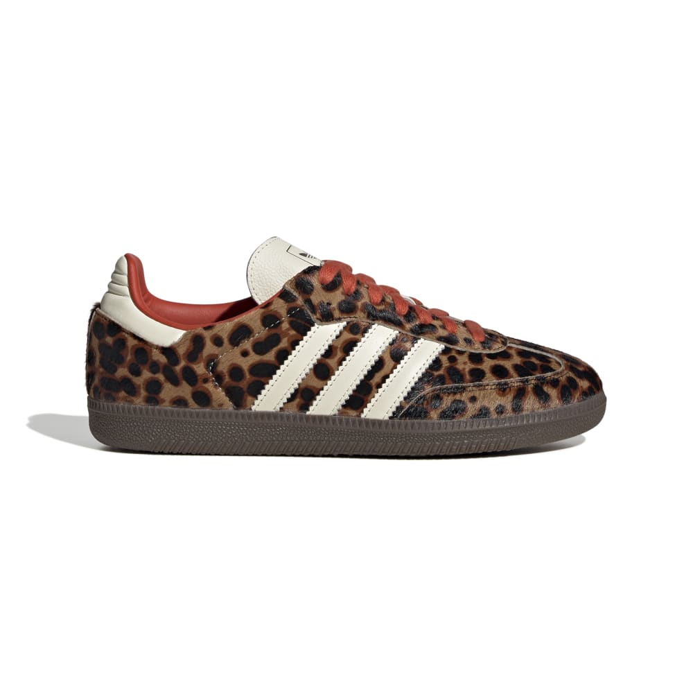 adidas Womens Samba OG (Leopard) - Core Black / Preloved Red / Cream White