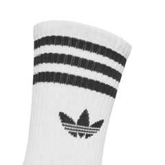 Adidas 3 Stripes Crew Socks 3 Pairs - White / Black