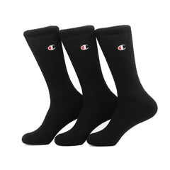Champion Lifestyle C Logo Crew Socks 3 Pack - Black