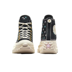 Converse Run Star Hike Crafted Stitching High Top - Black / Egret / Gold