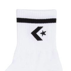 Converse Quarter Sock 3 Pack - White / Black