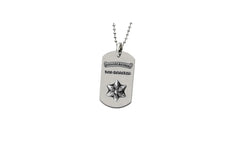 Raised star dog tag & Ball Chain "Los Angeles limited edition - Silver" CHRM0665