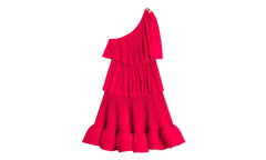 ASYMMETRIC LAYERED SHORT DRESS "Red" RW DR0024 4778 A23 594