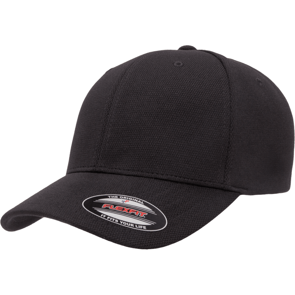 Flexfit Cool & Dry Honeycomb Stretch Fit Cap - Black
