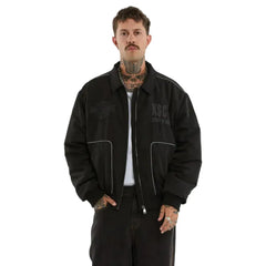 KSCY X Harley Davidson Drill Bomber Jacket - Anthracite Black