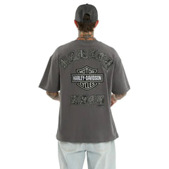 KSCY X Harley Davidson Ride Loopback Street Tee - Charcoal