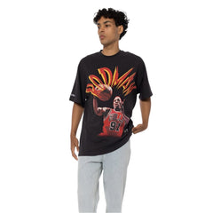 Mitchell & Ness Blaze Tee Dennis Rodman Chicago Bulls - Faded Black