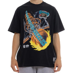 Mitchell & Ness On Fire Hoop Tee Vancouver Grizzlies - Faded Black