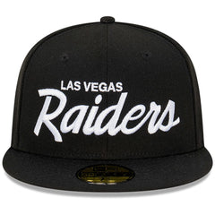 New Era 59FIFTY Script Fitted Cap Las Vegas Raiders  - Black / White