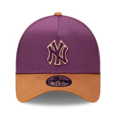 New Era 9FORTY Peanut Butter & Jam A-Frame Snapback New York Yankees - Damson / Toasted Peanut