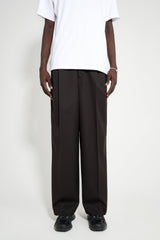 ssstein Long Wide Trousers Dark Brown