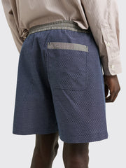 TRÈS BIEN everywear Short Leg Shorts Jacquard Pattern Blue